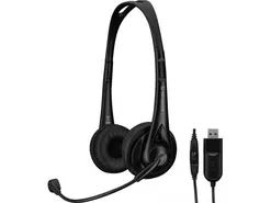 Profesionálne stereo slúchadlá Monacor BH-010USB s elektretovým mikrofónom