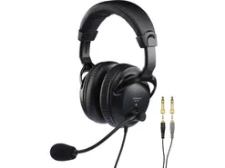 Profesionálne stereo slúchadlá s dynamickým mikrofónom Monacor BH-009