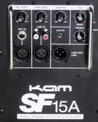 Aktívna plastová reproduktorová sústava KAM SF15A, 500 / 1000W (3)