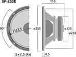 Basový reproduktor Monacor SP-252E, 75 W, 4 Ohm (3)