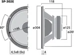 Basový reproduktor Monacor SP-302E, 100 W, 4 Ohm (3)