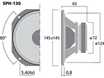 Basový reproduktor Monacor SPH-130, 80 W, 8 Ohm (3)