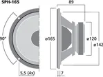 Basový reproduktor Monacor SPH-165, 100W, 8 Ohm (3)