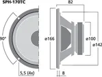 Basový reproduktor Monacor SPH-170TC, 2 x 60 W, 2 x 8 Ohm (3)