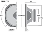 Basový reproduktor Monacor SPH-175, 100 W, 8 Ohm (3)