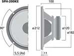 Basový reproduktor Monacor SPH-200KE, 100 W, 8 Ohm (3)