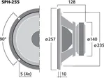 Basový reproduktor Monacor SPH-255,  60 W, 8 Ohm (3)