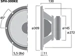 Basový reproduktor Monacor SPH-300KE, 120 W, 8 Ohm (3)