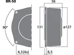 Basový vibračný reproduktor Monacor BR-50, 50 W 4 Ohm (2)