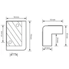 Chránič rohov pre reproboxy MNC 79 x 50 x 50 mm, plastový (2)