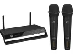 Digitálny bezdrôtový dvojkanálový mikrofónový systém PLL Monacor TXS-2402SET, 2,4 GHz (1)