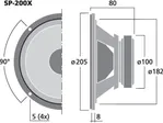 hi-fi širokopásmový reproduktor Monacor SP-200X, 35 W, 8 Ohmov (3)