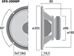 hi-fi širokopásmový reproduktor Monacor SPX-200WP, 50 W, 8 Ohmov (3)