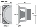 Hi-fi širokopásmový reproduktor MONACOR SPX-21M, 12 W, 4 Ohm (2)