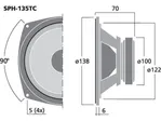 Hi-fi stredobasový reproduktor Monacor SPH-135TC, 2 x 30 W, 2 x 8 Ohm (3)