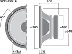 Hi-fi subwoofer Monacor SPH-390TC, 2 x 150 W, 2 x 8 Ohmov (3)