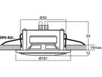 Malý zapustený reproduktor Monacor SPE-82/WS, 6 W, 4 Ohm (6)