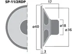 Miniatúrne reproduktory MONACOR SP-11/2RDP, 8 Ω (2)