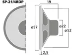 Miniatúrne reproduktory MONACOR SP-21/4RDP, 8 Ω (2)