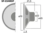 Miniatúrne reproduktory MONACOR SP-23/4RDP, 8 Ω (2)