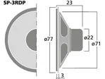 Miniatúrne reproduktory MONACOR SP-3RDP, 8 Ω (3)