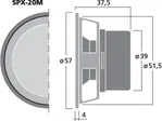 Miniatúrny hi-fi širokopásmový reproduktor Monacor SPX-20M, 15 W, 8 Ohmov (2)