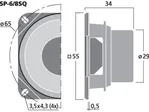 Miniatúrny reproduktor MONACOR SP-6/8SQ, 10 W, 8 Ω (2)