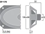 Miniatúrny reproduktor MONACOR SP-170, 1 W, 8 Ω (2)