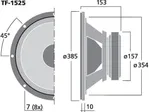 PA basový reproduktor CELESTION TF-1525, 250 W, 8 Ohmov (3)