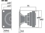 PA horn výškový reproduktor MONACOR HT-88, 50 W, 8 Ω (3)