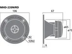 PA horn výškový reproduktor MONACOR MHD-220N/RD, 30 W, 8 Ω (2)