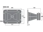 PA horn výškový reproduktor MONACOR MHD-240, 40 W, 8 Ω (3)