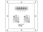 Výkonný reproduktorový systém 100 V PA odolný voči poveternostným vplyvom Monacor PAB-82WP/WS, 120 W, 100 V / 8 Ohm (2)
