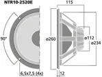 PA stredobasový reproduktor CELESTION NTR10-2520E, 250 W, 8 Ohmov (2)