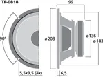 PA stredobasový reproduktor CELESTION TF-0818, 100 W, 8 Ohmov (4)
