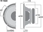 PA stredobasový reproduktor CELESTION TF-1020, 150 W, 8 Ohmov (3)