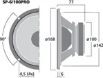 PA stredobasový reproduktor Monacor SP-6/100PRO, 100 W, 4 Ohm (2)