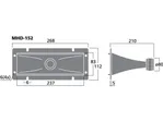 PA stredovýškový horn reproduktor MONACOR MHD-152, 75 W, 8 Ω (3)