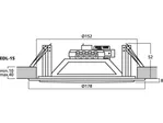 PA stropný reproduktor  Monacor EDL-15, 13 cm (2)