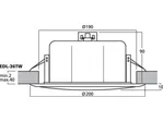 PA stropný reproduktor Monacor EDL-36TW (3)