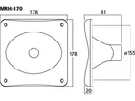PA zvukovod pre driver Monacor MRH-170, ABS (2)