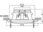 Pár zapustených reproduktorov Monacor SPE-230/WS (2)