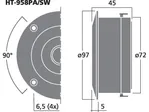 Prstencový výškový reproduktor MONACOR HT-958PA/SW, 30 W, 8 Ω (3)