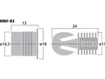 Rámové hmoždinky pre reproduktory MONACOR MBF-83, súprava (2)