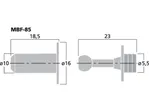 Rámové hmoždinky pre reproduktory MONACOR MBF-85, súprava (2)