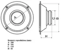 Basový reproduktor Dibeisi DBS C8005-8, 150 W, 8 Ohm (3)