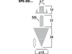 Sada hrotov reproduktorov (4 ks) Monacor SPS-30/SC (2)