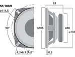 Širokopásmový reproduktor Monacor SPM-100/8, 25 W, 8 Ohm (2)