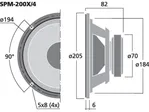 Širokopásmový reproduktor Monacor SPM-200X/4, 30 W, 4 Ohm (2)