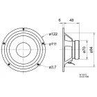 Stredobasový reproduktor VISATON W 100 S/4, 30 W, 4 Ohm (4)